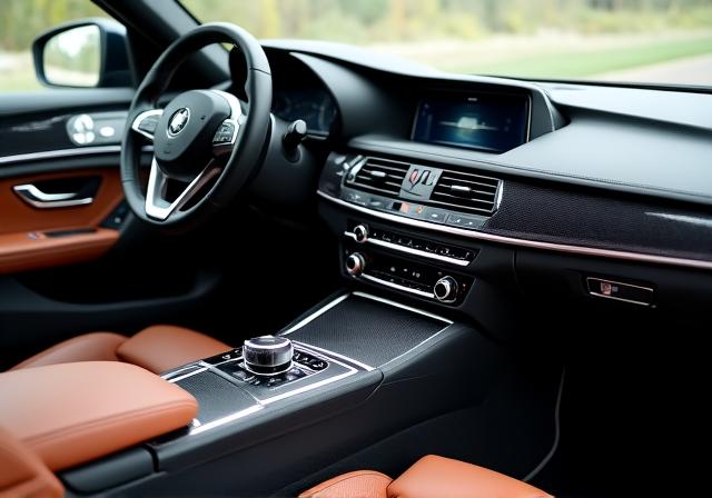 Clean car interior reflecting high detail