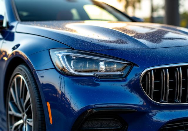 Shiny car after a professional wash