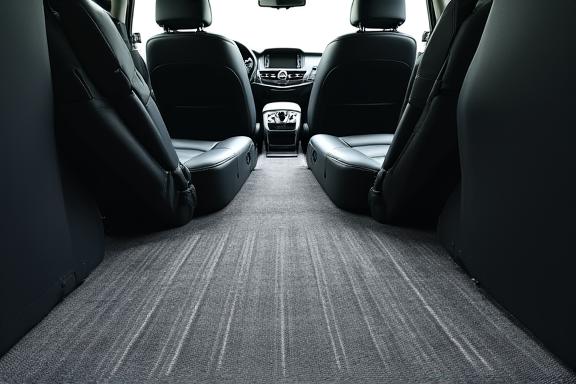 Car interior with clean carpets and seats